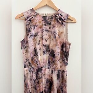 Jason Wu Floral Pleated Sheath Maxi Dress